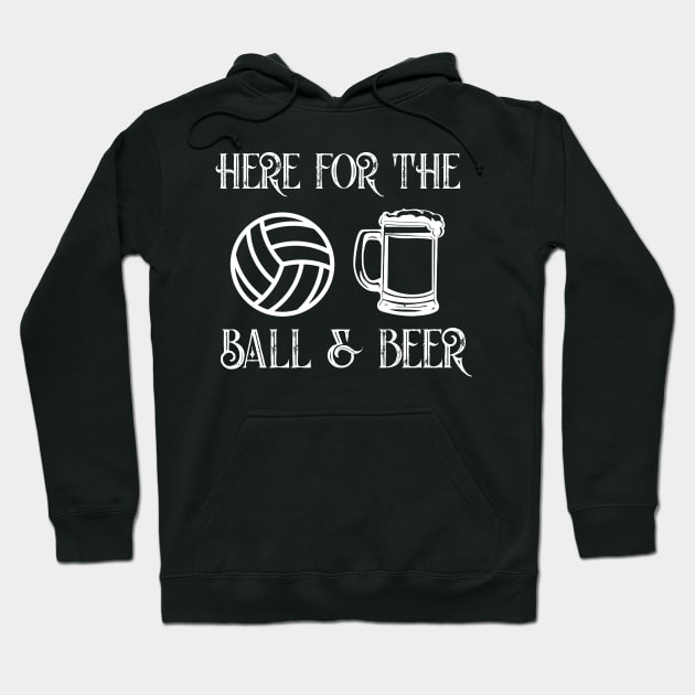 Balls & beer funny volleyball alley sport drinking Hoodie by MarrinerAlex